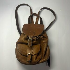 Vintage Leather Hobo mini Backpack unbranded